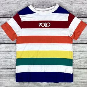 Polo Ralph Lauren Multicolor Striped Spell Out T-shirt